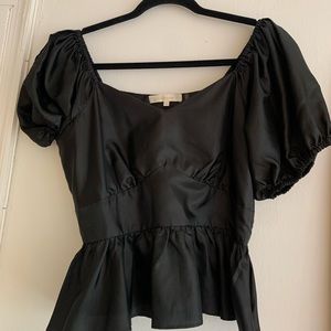Silk peplum love shack fancy top